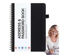 Carnet de mots de passe portable, organiseur de mots de passe compact, organiseur de mots de passe à , carnets de mots de passe, livres personnels de mots de passe 19,5 x 14,2 x 1,8 cm pour la