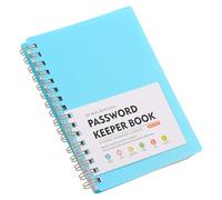 Carnet de Mots de Passe Spirale A6 avec Onglets Alphabétiques Bleu | Répertoire Mot de Passe, Papier et Pp, pour Comptes E-mail et Sites Web, Bureau ou Déplacement