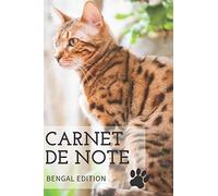 Carnet de note | Edition chat du Bengal | carnet de note, journal, planificateur | belle couverture de chat de race brillante | 120 pages lignées | ... chat et chatons, enfants | journal intime |