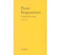 Carnet de notes 1 1980-1990 Pierre Bergounioux (Auteur)