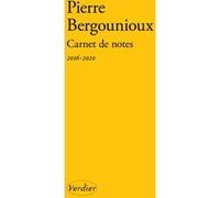 Carnet de notes 2016-2020 Pierre Bergounioux (Auteur)