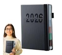 Carnet de notes 2026, organiseur hebdomadaire, carnet de rendez-vous portable pour entreprise, école, travail et université, planification des hommes et des femmes