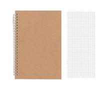 Carnet de notes à double spirale 14 x 21 cm pour écrire 100 pages lignées/pointillées/grillées/non lignées