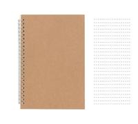 Carnet de notes à double spirale 14 x 21 cm pour écrire 100 pages lignées/pointillées/grillées/non lignées