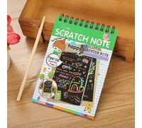 Carnet De Notes À Gratter Pour Enfant, 1 Pièce, Carton Noir, Créatif, Carnet De Croquis, Jouet, Fournitures Scolaires