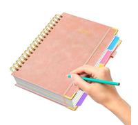 Carnet de notes à spirales - 21 x 25,5 cm - Carnet de notes pratique à spirales - Avec séparateur amovible - 300 pages - Pour enseignants, élèves - Notez l'étude du travail scolaire C