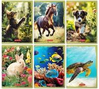 Carnet de notes A5/16K ligne double Animaux (20 pcs)