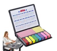 Carnet de notes adhésives | Ensemble de drapeaux colorés en cuir synthétique, carnet de notes autocollantes, carnet de notes adhésives avec calendrier pour les vacances