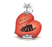 Carnet de notes Amour ou Saint-Valentin: Avec toi, la vie est plus légère...