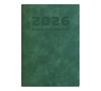 Carnet de notes annuel 2026, journal de gestion du temps, planificateur quotidien pour les voyageurs avec des mises en page de planification structurées, calendrier hebdomadaire et mensuel