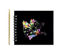 Carnet de notes arc-en-ciel à gratter - Carnet de notes d'art éducatif - Feuilles à dessin colorées - Kit d'activités interactives pour - Pour la maison, l'école, les voyages, les