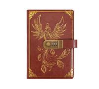Carnet de notes avec mot passe, carnet rétro A5 cadenas, protection des secrets, 200 pages, journal voyage for étudiant pour l'organisation quotidienne personnelle(Style1-Red)