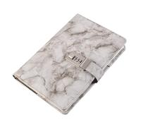 Carnet de notes avec mot passe, journal intime, code verrouillage, bloc-notes épais, en cuir PU, fournitures scolaires et bureau pour l'organisation quotidienne personnelle(Grey)