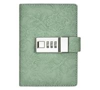 Carnet de notes avec serrure à combinaison for étudiants et adultes, journal intime secret code pour l'organisation quotidienne personnelle(Green)