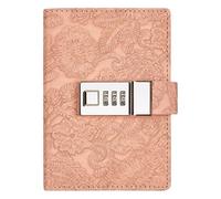 Carnet de notes avec serrure à combinaison for étudiants et adultes, journal intime secret code pour l'organisation quotidienne personnelle(Pink)