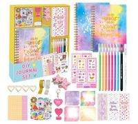 Carnet de notes C® 30,5x26,7 cm Doré et Argent Album Scrapbooking Coffret avec Autocollants et Feutres pour agendas albums photos
