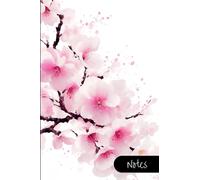Carnet de Notes: Cahier A5 Ligné Motifs Fleurs Nature Arbres - Couverture Aquarelle Floral Cerisier