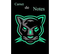 Carnet de Notes: Cahier de notes | Animaux sauvages | Safari Photos | Passionnés d'animaux | 120 pages avec lignes, 7 x 10 Pouces | Cadeau pour les passionnés d’animaux | Panthère noire |