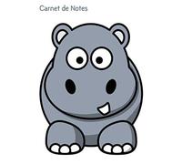 Carnet de Notes: Cahier de notes | Animaux sauvages | Safari Photos | Passionnés d'animaux | 120 pages avec lignes, 7 x 10 Pouces | Cadeau pour les passionnés d’animaux | hippopotame |