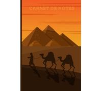 Carnet de notes: Cahier de notes Ligné - Désert Egyptien - Paysage avec des pyramides et dromadaires - 120 pages - 15,24 x 22,86 cm - 6x 9 pouces