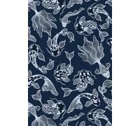 Carnet de notes Carpes Koï: Journal intime | carnet d'écriture | carnet de voyage | design inspiration japonaise | 120 pages lignées