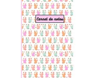 Carnet de Notes: chat kawaii Carnet girly Cahier de brouillon petit format pas cher 100 pages lignées Couverture souple Pour Femme Etudiante Fille Ado ... pratique Cadeau anniversaire original Femme