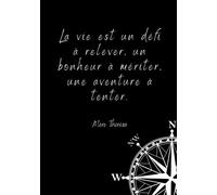 Carnet de notes citations: 100 Pages - 50 citations de développement personnel - Pensées positives au quotidien - Motivations - Design - Prise de notes agréable - Noir et Blanc - Format 17.7 x 25.4 cm
