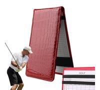 Carnet de notes de golf en cuir synthétique avec 2 cartes de score - Carnet de bord de golf, carnet de parcours de golf, gadget de golf pour sports de plein air