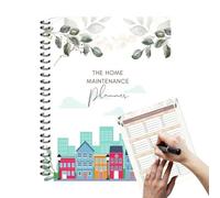 Carnet de notes d'entretien à domicile - Planificateur d'entretien de la maison | Planificateur de rénovation mensuel | Design de table transparent | de registre de mise à niveau domestique