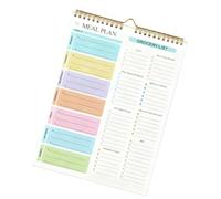 Carnet de notes diététique à double spirale, planificateur de repas hebdomadaire magnétique, 52 feuilles lignées pour réfrigérateur, 14, 8x21, 78 cm