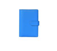 Carnet de notes en cuir à feuilles mobiles pour planification financière Bleu ciel