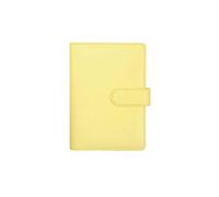 Carnet de notes en cuir à feuilles mobiles pour planification financière - Jaune