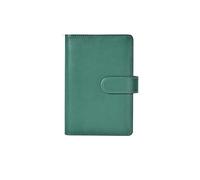 Carnet de notes en cuir à feuilles mobiles pour planification financière Vert foncé