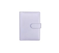 Carnet de notes en cuir à feuilles mobiles pour planification financière - Violet