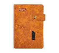 Carnet de notes en cuir PU, carnet de planification 2025, planificateur mensuel, bloc-notes de 365 jours, carnet de planification d'événements, carnet de planification de travail, organiseur