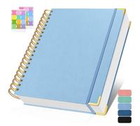 Carnet de notes en papier graphique à spirale - Couverture rigide en cuir - 300 pages - 100 g/m² - Petit carnet graphique A5 pour homme et femme - Pour écriture, ingénierie, école, travail