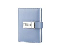 Carnet de notes en PU avec serrure, agenda, planificateur, carnet, voyage pour l'organisation quotidienne personnelle(Deep blue)