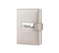 Carnet de notes en PU avec serrure, agenda, planificateur, carnet, voyage pour l'organisation quotidienne personnelle(Grey)