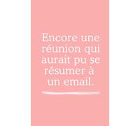 Carnet de notes "Encore une réunion qui aurait pu se résumer à un email": parfait pour une idée cadeau Noël pour le bureau et collègues, Secret Santa, carnet de notes humour pas cher