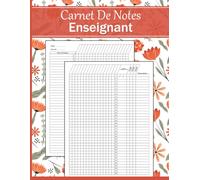 Carnet de notes enseignant: Suivi pédagogique pour professeurs avec (44 tableaux de notes)et 30 pages lignées