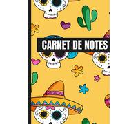 Carnet de notes fantaisie et original tête de mort mexicaine: idée cadeau pour anniversaire, noël, journal intime