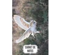 Carnet de notes : Hibou Oiseau effraie des clochers - Cadeau pour Ornithologue: Cahier ligné 120 pages - Format A5 facile à transporter
