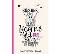 Carnet de notes, journal: Journal d'écriture, carnet de secrets, licorne, ange, citation, mignon pour filles et femmes | A5, 100 pages | cadeau original & fantaisie