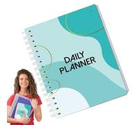 Carnet de notes journalier avec horaire de travail, planificateur à avec design de gestion du temps, livre de planificateurs organisationnels pour femmes, hommes, étudiants, amour