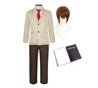 Carnet de notes léger Yagami Cosplay Costume Anime uniforme scolaire veste | Ensemble complet de costume Yagami léger pour Halloween, carnaval, fête de convention, chemise et pantalon