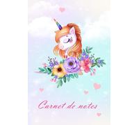 Carnet de notes licorne: Cahier de Notes Lignées A5, 110 pages / Bloc Note pour Fille / Livre Cadeau pour Enfant et Adolescent Fan de Licornes / ... / Licorne fille Cadeau /Cahier licorn fille