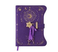 Carnet de notes Love Lock Keys B6 en cuir PU, joli carnet 360 pages pour l'organisation quotidienne personnelle(Purple)