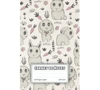 Carnet de Notes Motif Lapin Kawaii: Bloc Note pour Garçons et filles, Cahier de Notes ligné pour les Elèves, avec une Couverture Cute Lapin pour les Enfants. Carnet de Note Cadeau