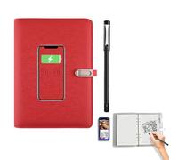 Carnet de Notes numérique avec Stylo Intelligent, synchronisation en Temps réel pour la numérisation avec clé USB 16G, carnet de Croquis numérique, Stylo Intelligent adapté au Dessin (Rouge)