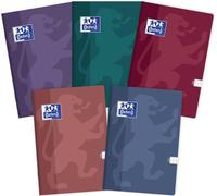 Carnet de notes Oxford Touch A4, 60 feuilles, quadrillage, paquet de 5 enveloppes Colourmix